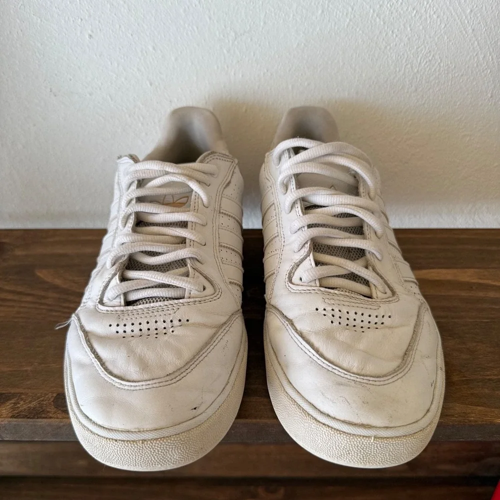 Adidas Tyshawn Jones White Leather Skate Shoes Men's Size 12 Sneakers